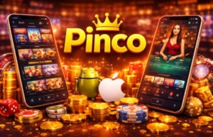 Pinco Casino mobil uygulaması, Android ve iOS için online slot ve canlı casino platformu görseli